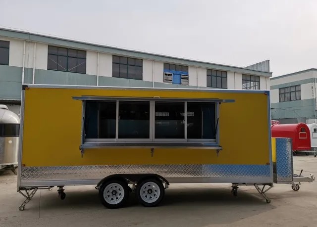 Yellow Mobile Food Trailer